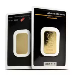 1/2 oz Gold Bar - Argor-Heraeus (Carded) 