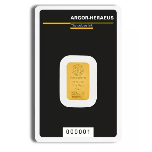 1/4 oz Gold Bar - Argor-Heraeus (Carded) (2)