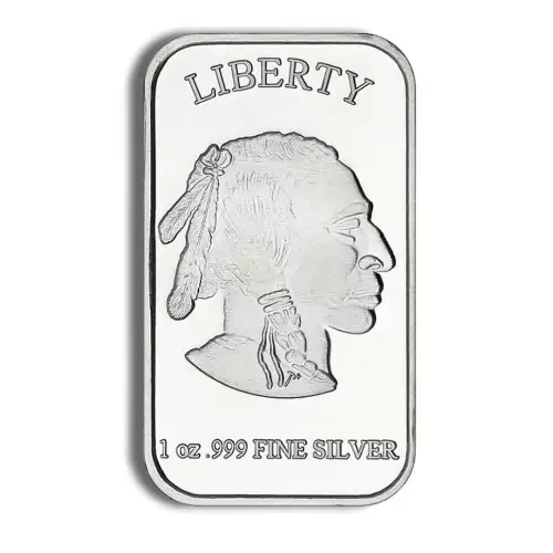 1 oz Silver Bar - Buffalo Design