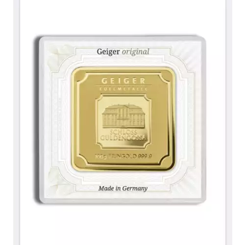 100 gram Gold Bar - Geiger (In Assay)  (2)