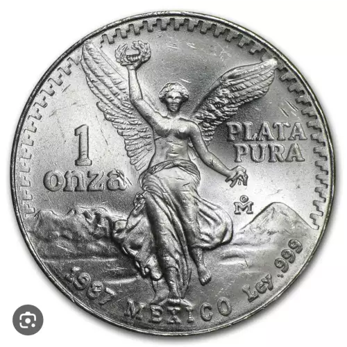 1987 1 oz Mexican Libertad Silver Coin (2)