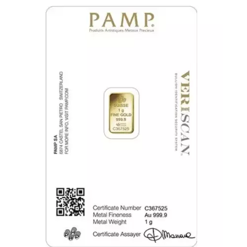 1g PAMP Gold Bar (5)