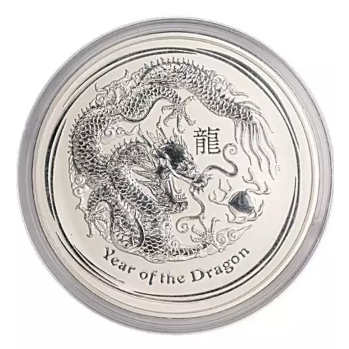 2012 Australia 5 oz Silver Year of the Dragon BU