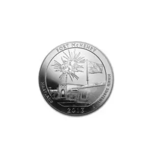 2013 5 OZ SILVER ATB FORT MCHENRY