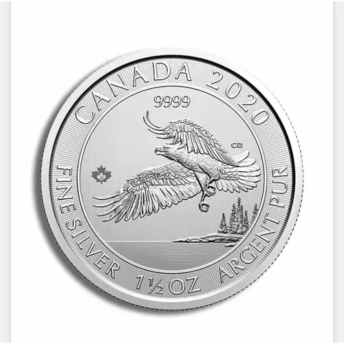 2018 Canadian 1.5oz Canadian North American Bald Eagle Silver Coin (2)