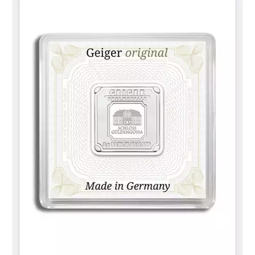 5 gram Silver Bar - Geiger (In Assay)  (2)