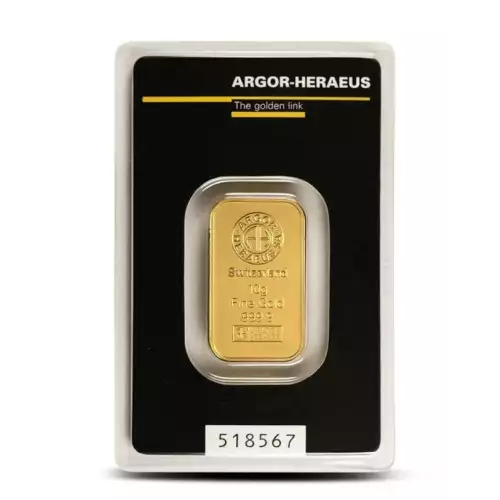 Argor Heraeus 10 Gram Gold Bar in Assay  (2)