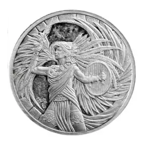 Aztec Eagle Warrior 1 oz Silver Round  (2)