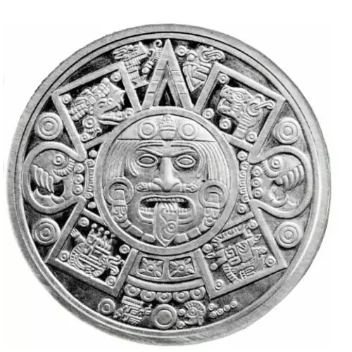 Aztec Eagle Warrior 1 oz Silver Round 