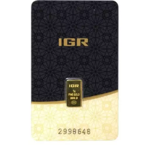 IGR 1 Gram Gold Bar in Assay