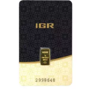IGR 1 Gram Gold Bar in Assay
