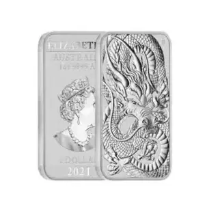 2021 1 oz Australia Dragon Silver Bar (3)