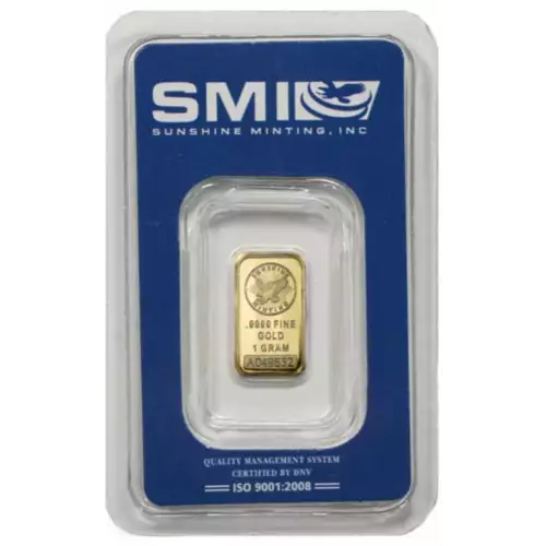 Sunshine Mint 1 Gram Gold Bar in Assay (2)